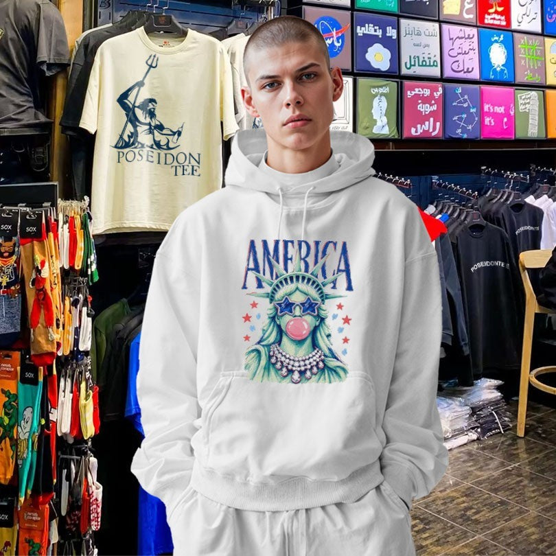 America Statue Of Liberty Blowing Bubble Gum 4th Of July Unisex