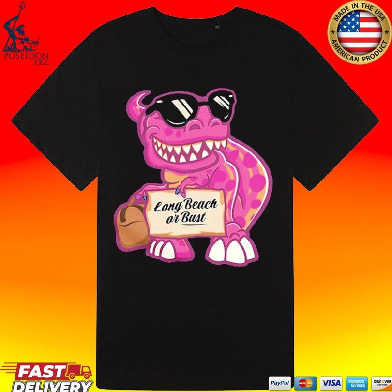Ao Racing Long Beach Or Bust Dinosaur Unisex