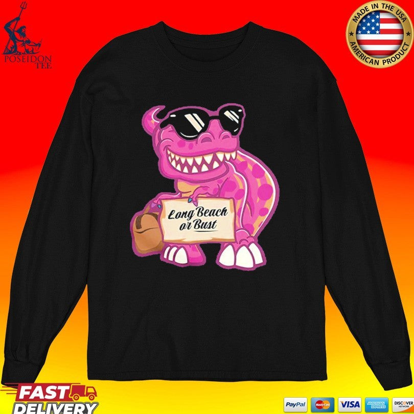 Ao Racing Long Beach Or Bust Dinosaur Unisex