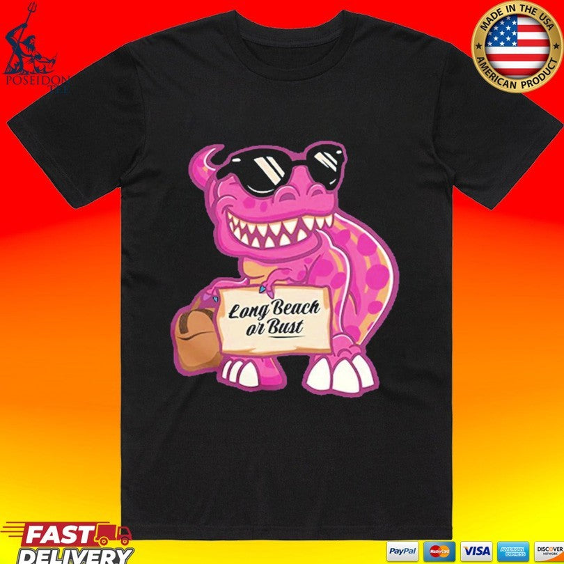 Ao Racing Long Beach Or Bust Dinosaur Unisex