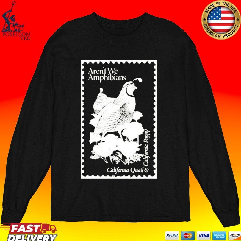 Aren’t We Amphibians California Quail And California Poppy Stamp Unisex