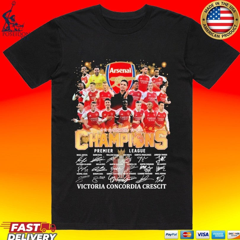 Arsenal Champions 2026 Victoria Concordia Crescit Unisex