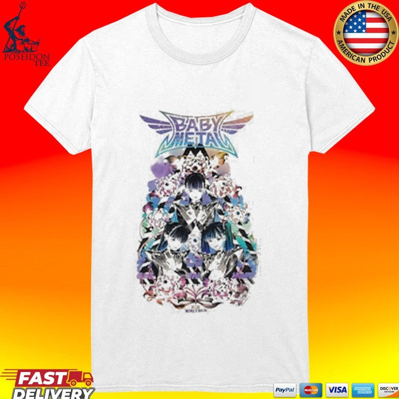 Babymetal World Tour 2026 Uk And Eu Art By Peach Momoko Unisex