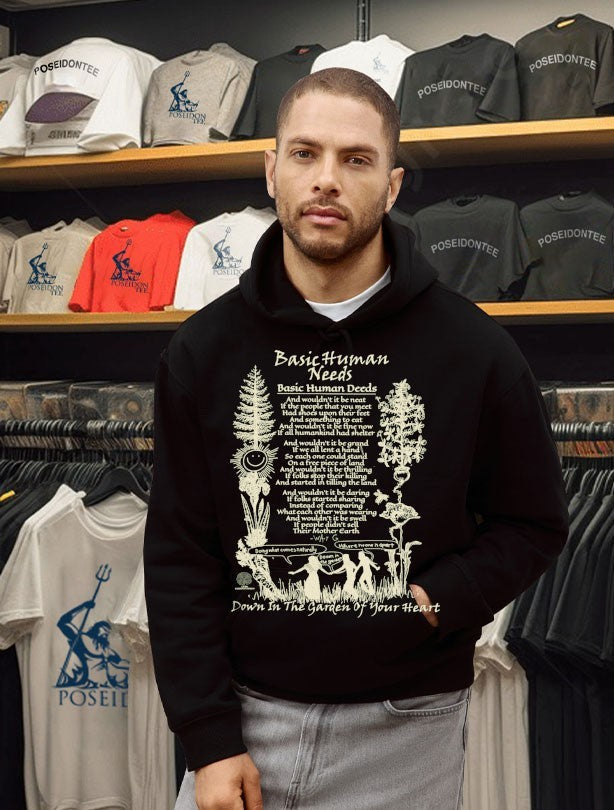 Basic Human Needs Down In The Garden Of Your Heart Beige Unisex