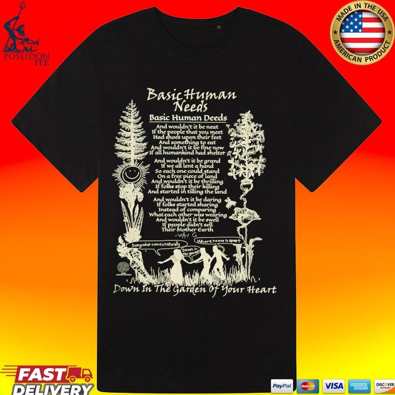 Basic Human Needs Down In The Garden Of Your Heart Beige Unisex