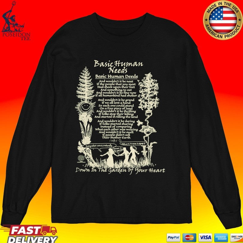 Basic Human Needs Down In The Garden Of Your Heart Beige Unisex
