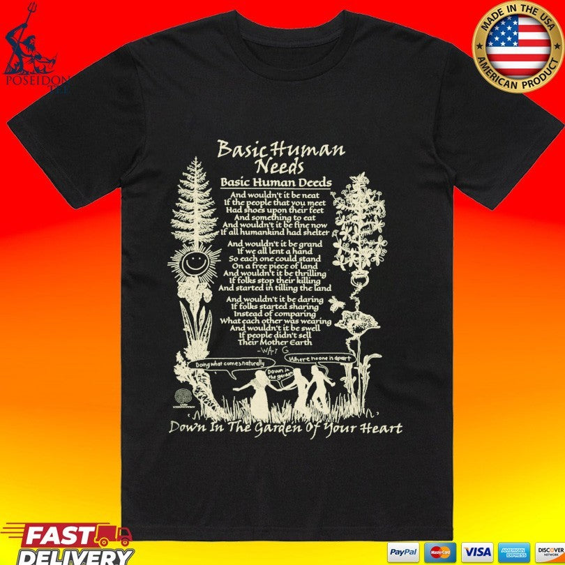 Basic Human Needs Down In The Garden Of Your Heart Beige Unisex