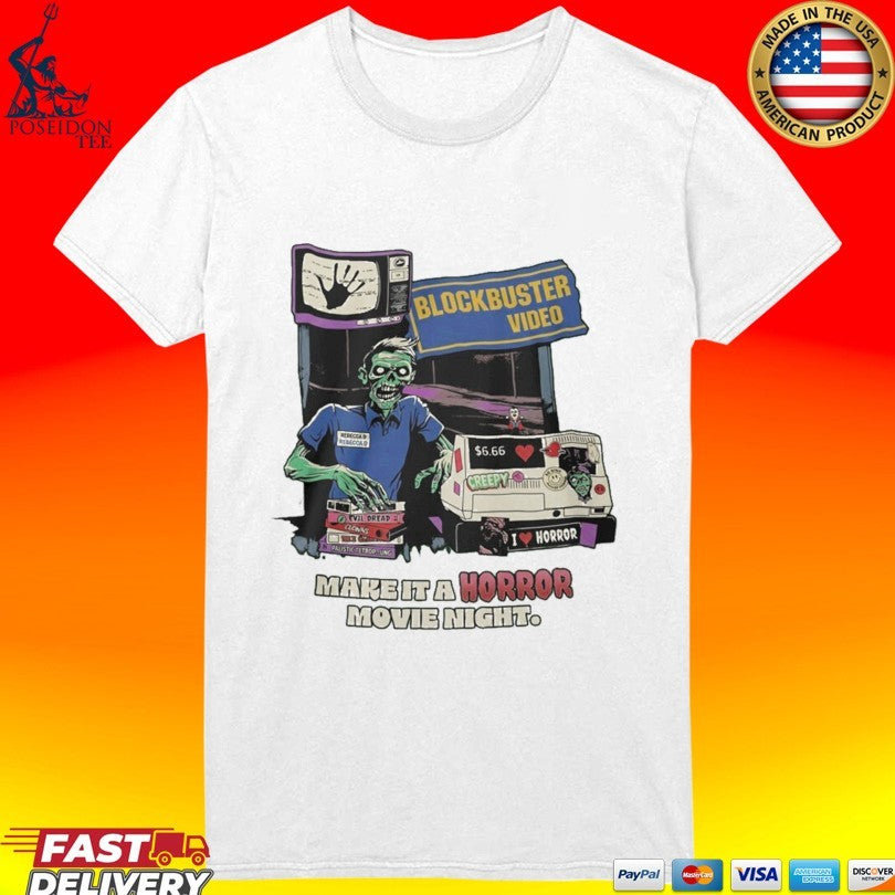 Blockbuster Video Zombie Make It A Horror Movie Night Unisex