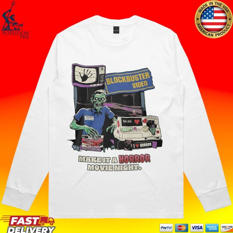 Blockbuster Video Zombie Make It A Horror Movie Night Unisex