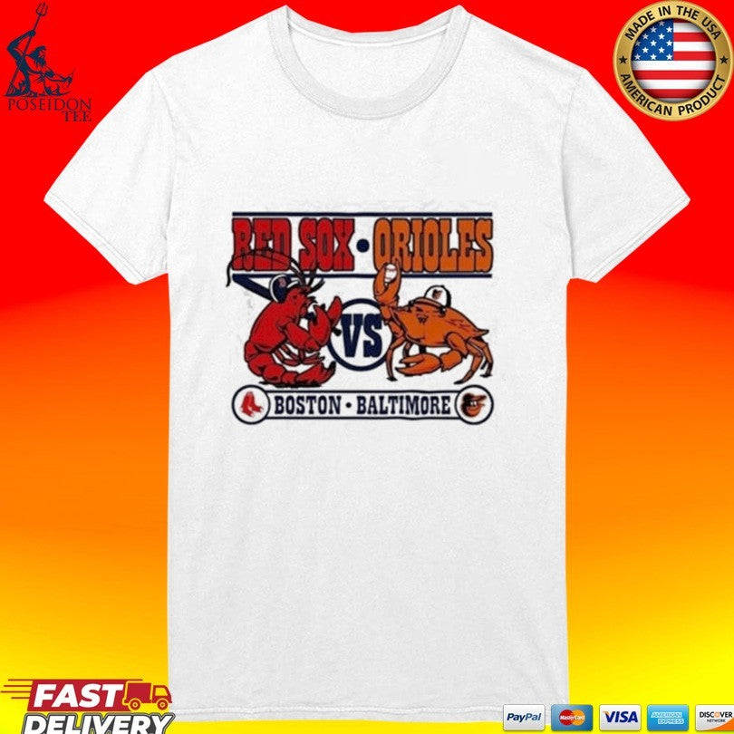 Boston Red Sox Vs Baltimore Orioles Lobster Crab Baseball Graphic Unisex