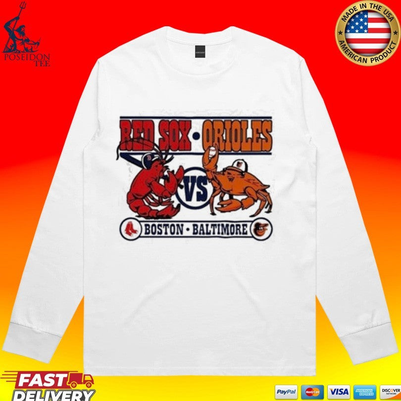 Boston Red Sox Vs Baltimore Orioles Lobster Crab Baseball Graphic Unisex