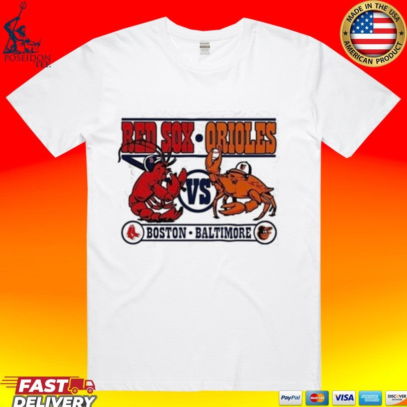 Boston Red Sox Vs Baltimore Orioles Lobster Crab Baseball Graphic Unisex