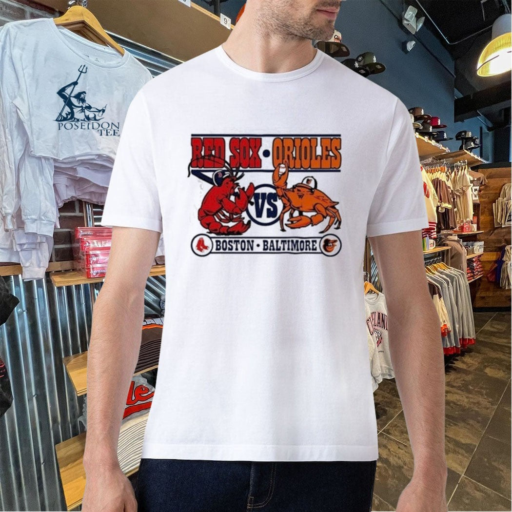 Boston Red Sox Vs Baltimore Orioles Lobster Crab Baseball Graphic Unisex