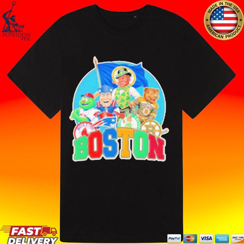 Boston Sports Mascot Squad Flag Unisex