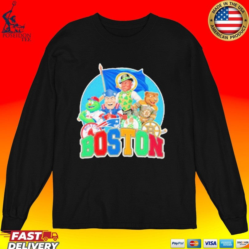 Boston Sports Mascot Squad Flag Unisex