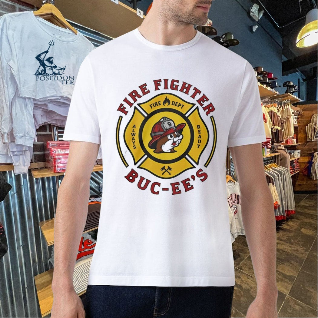 Buc Ee’s Fire Dept Firefighter Mascot Always Ready Unisex