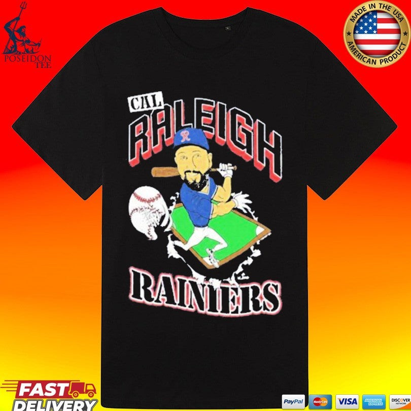 Cal Raleigh Rainiers Catcher Player Caricature Unisex