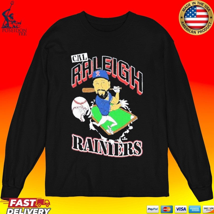 Cal Raleigh Rainiers Catcher Player Caricature Unisex