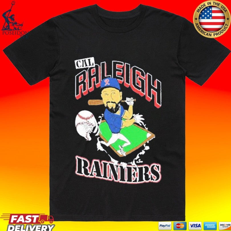 Cal Raleigh Rainiers Catcher Player Caricature Unisex