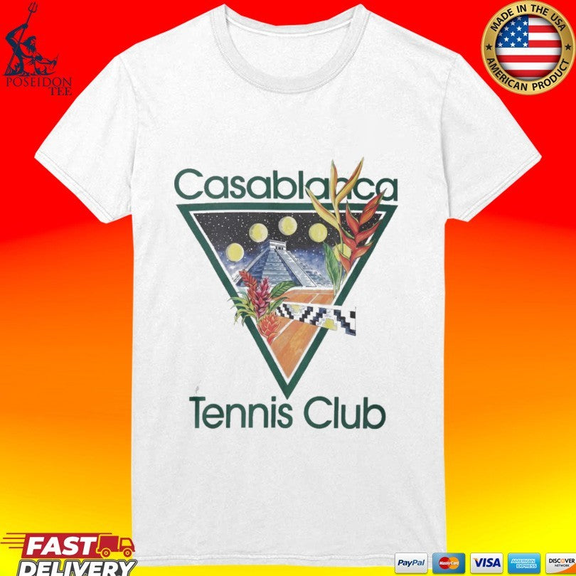 Casablanca Tennis Club Retro Mayan Sport Aesthetic Unisex