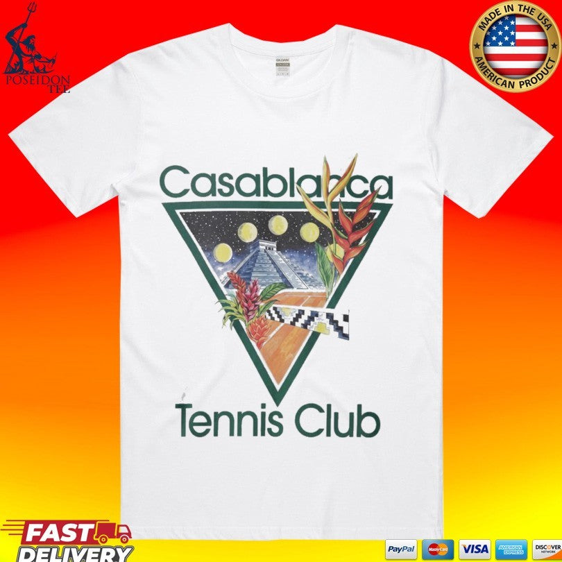 Casablanca Tennis Club Retro Mayan Sport Aesthetic Unisex