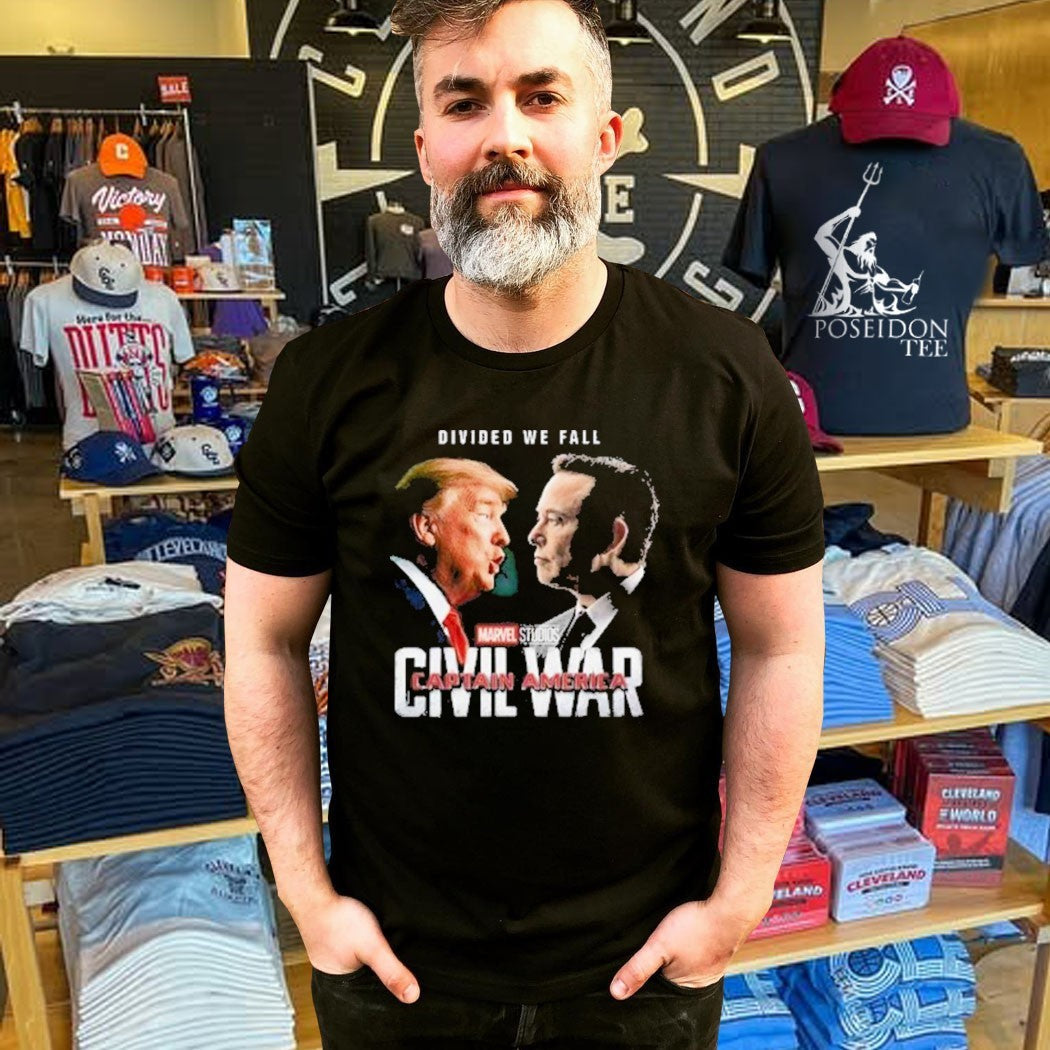 Civil War Trump Vs Elon Divided We Fall Captain America Unisex