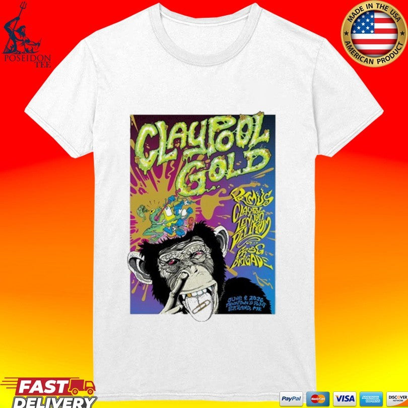 Claypool Gold Primus In Portland Me On June 9 2026 Tour Unisex