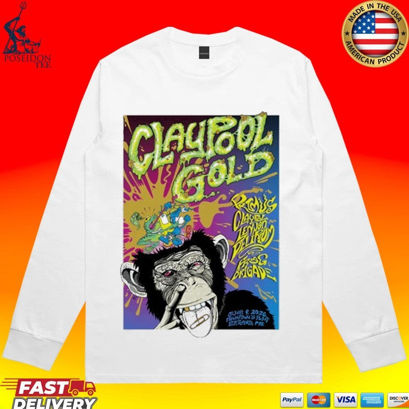 Claypool Gold Primus In Portland Me On June 9 2026 Tour Unisex