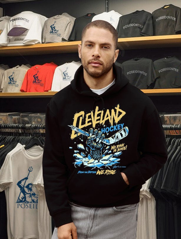 Cleveland Monsters Hockey No Rink Is Safe From The Depths We Rise Unisex