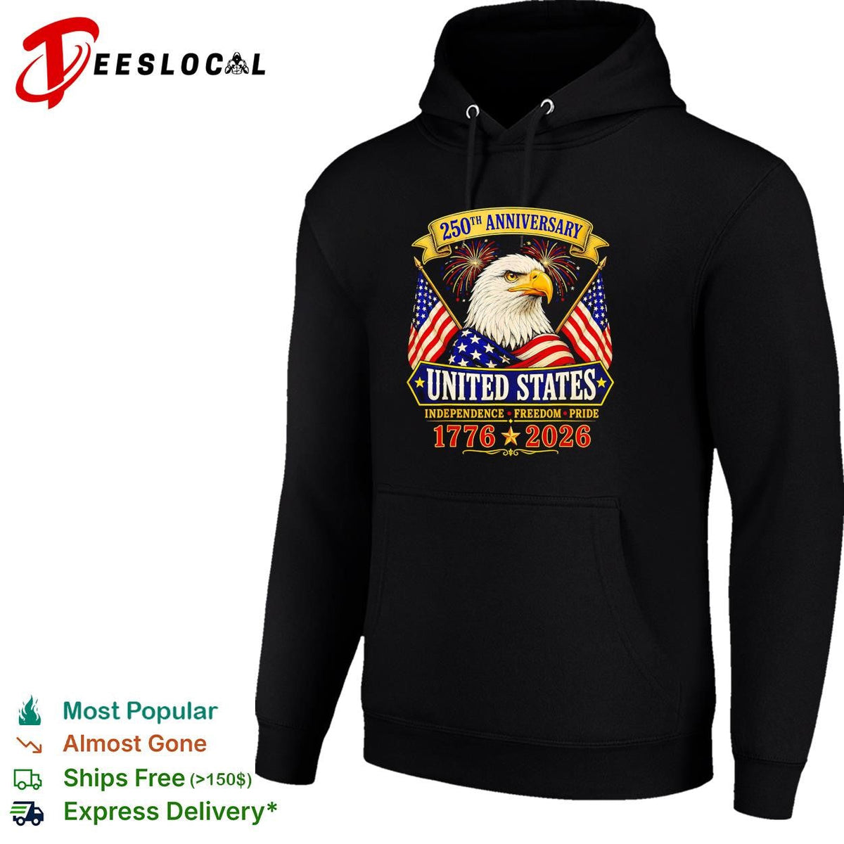 Eagle 250th anniversary United States independence freedom pride poster shirt Unisex