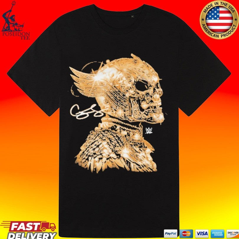 Cody Rhodes Skull Mask Gold Unisex