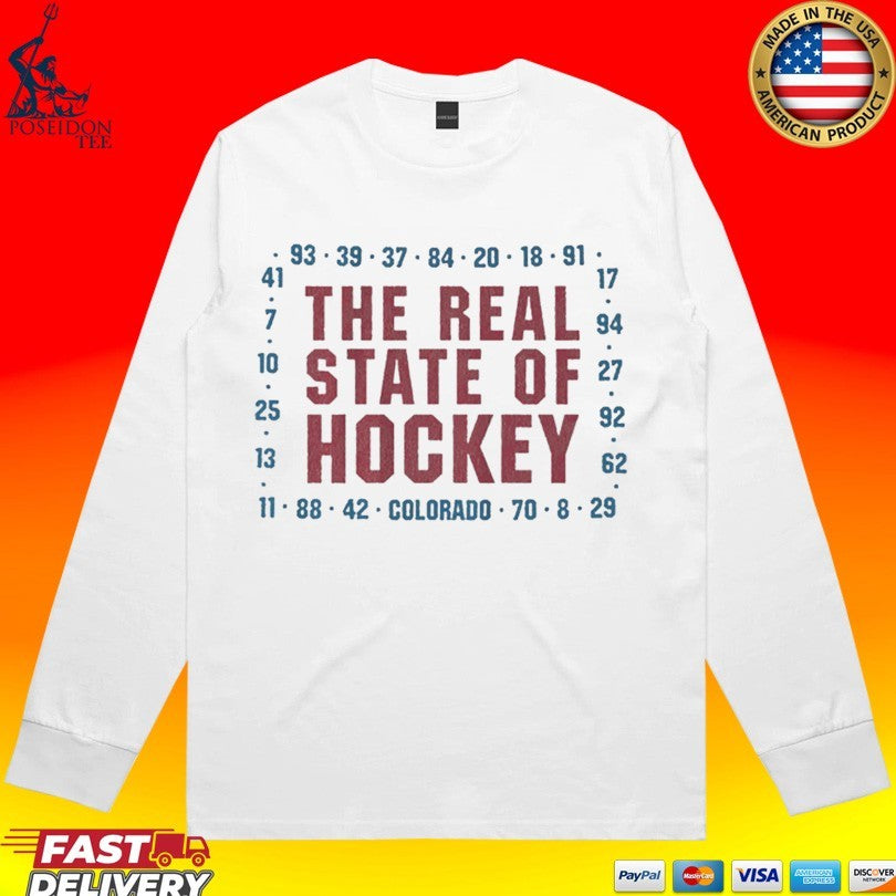 Colorado The Real State Of Hockey Unisex