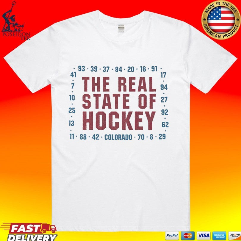 Colorado The Real State Of Hockey Unisex