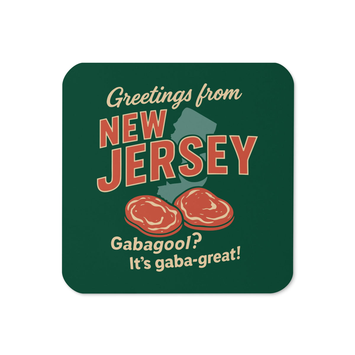 Greetings From New Jersey Coaster Unisex