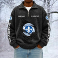 Darmstadt 98 Custom Name Quarter Zip Pullover Sweatshirt - Multicolor