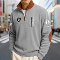 Las Vegas Striped Quarter Zip Sweatshirt