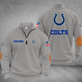 Indianapol C-olts Custom Striped Quarter-Zip Sweatshirt