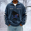 LS Tractor Custom Name Quarter Zip Pullover Sweatshirt - Multicolor