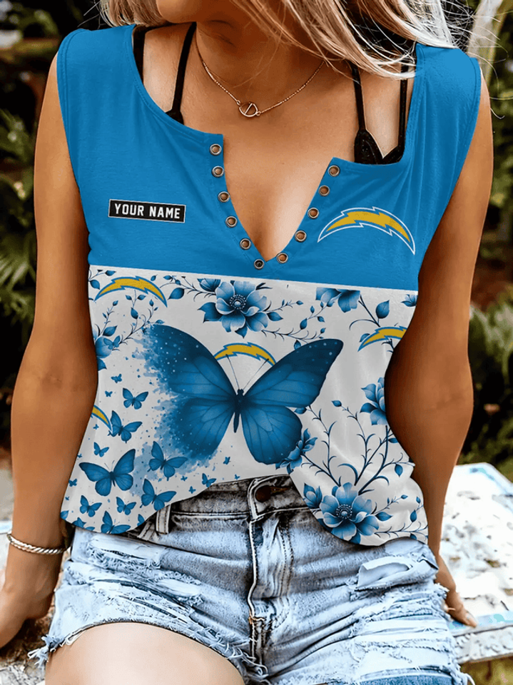 Los Angeles Chargers Women's Sleeveless V-Neck Tank Top