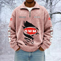 SWM Custom Name Quarter Zip Pullover Sweatshirt - Multicolor