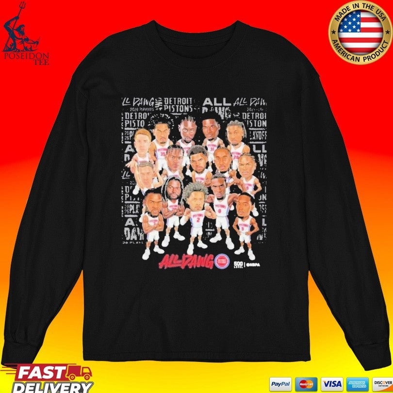 Detroit Pistons Team Caricature Playoffs 2026 Round 2 Unisex