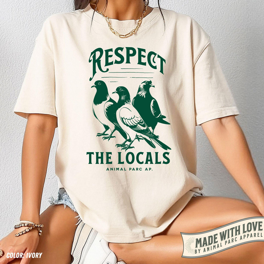 Respect Locals Pigeon Pigeon Lover Pigeons Vintage Tee Pigeon Silly Dove Tee Animals