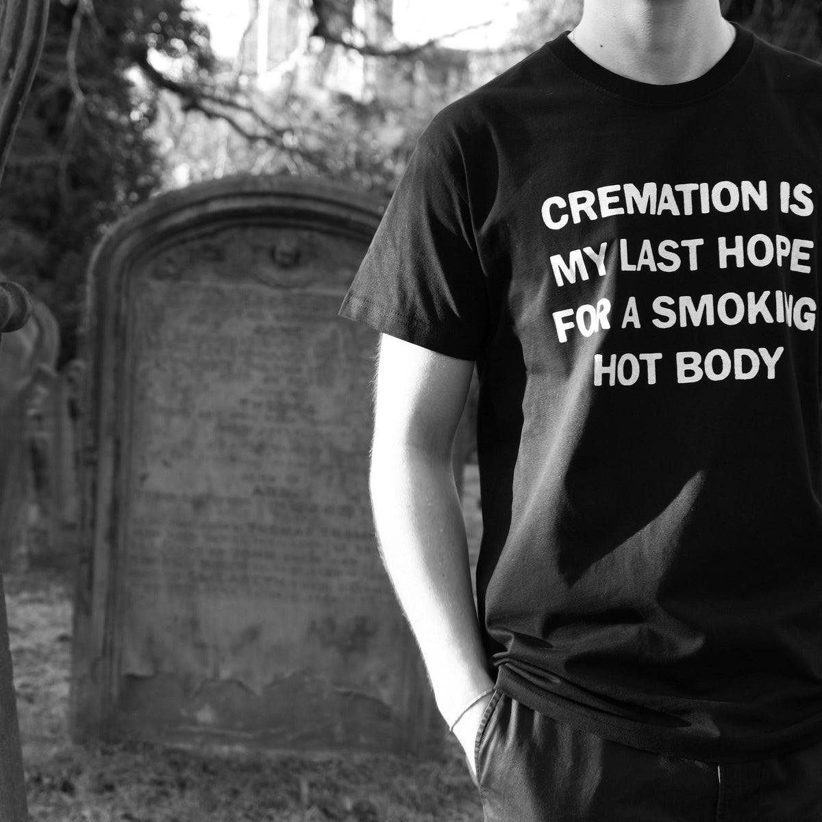Slogan Organic Heavy Tee Cremation Last Hope Unisex