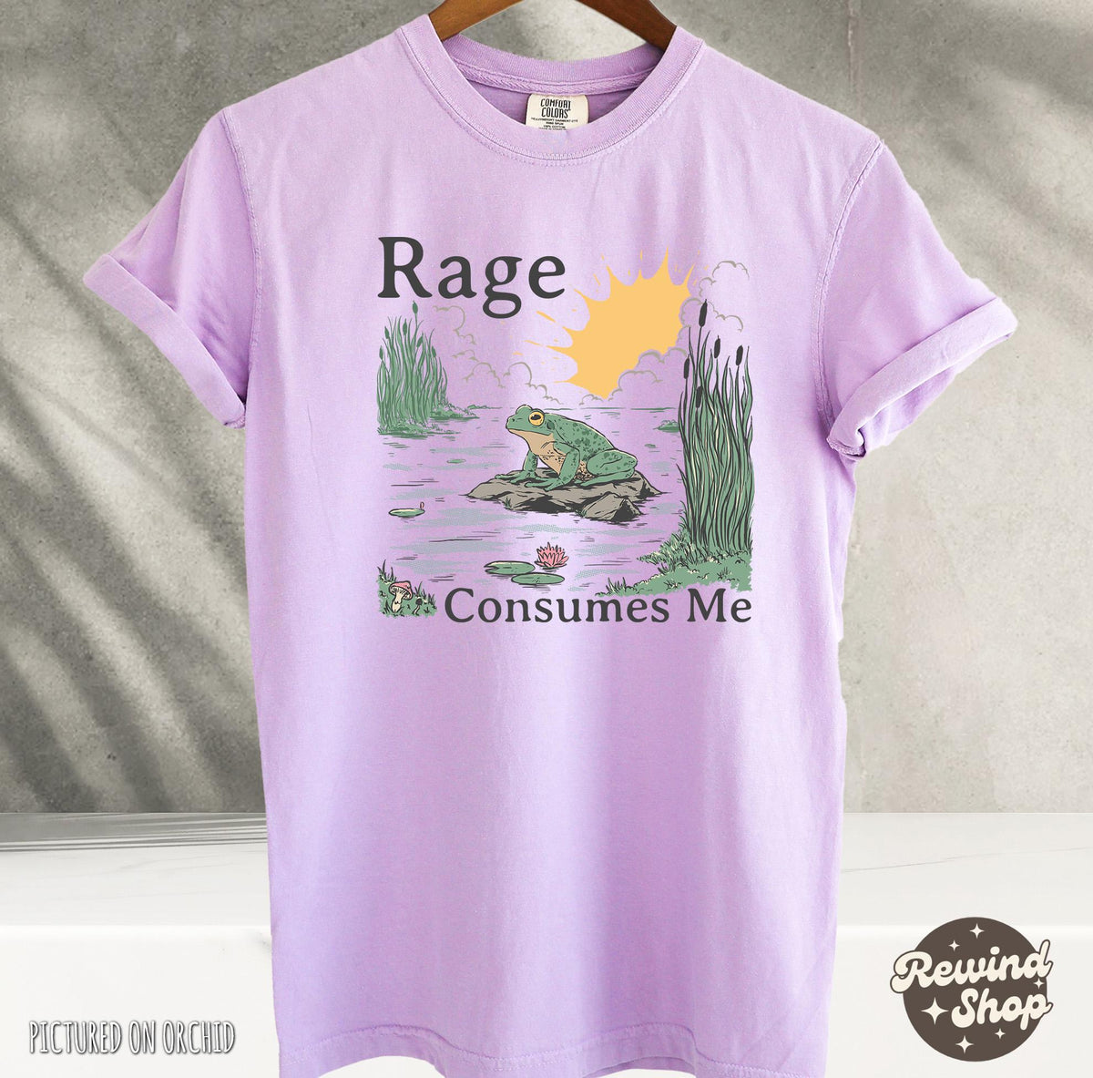 Rage Consumes Frog Pond Meme Frog Vintage Nature Lover Frog Retro