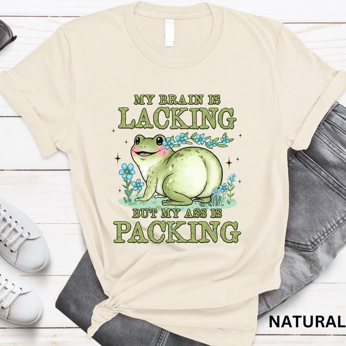 Brain Lacking Ass Packing Frog Meme Big Butt Humor Raunchy Inappropriate