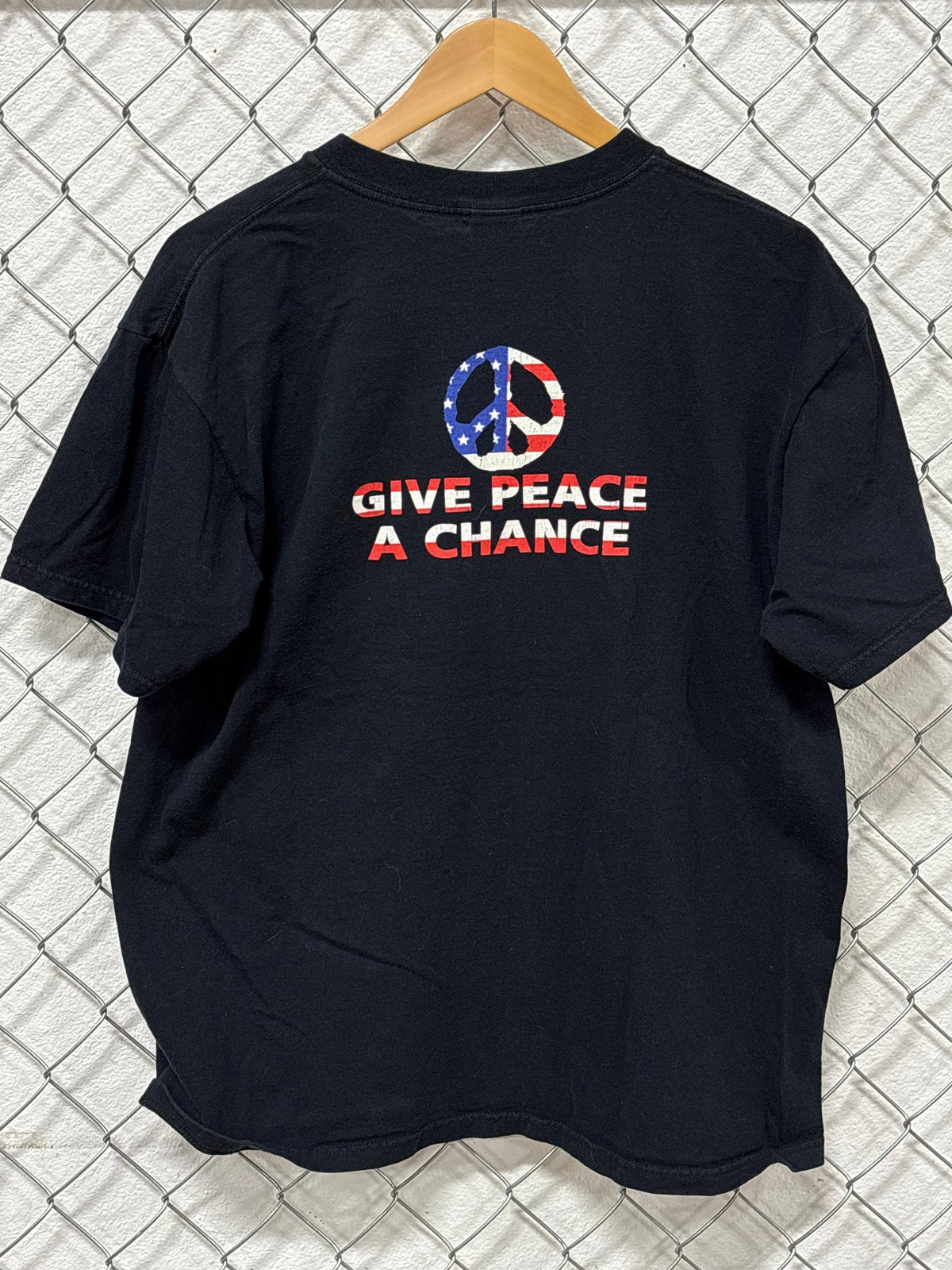 Vintage Y2k John Lennon Give Peace Chance Band Tee Size Large