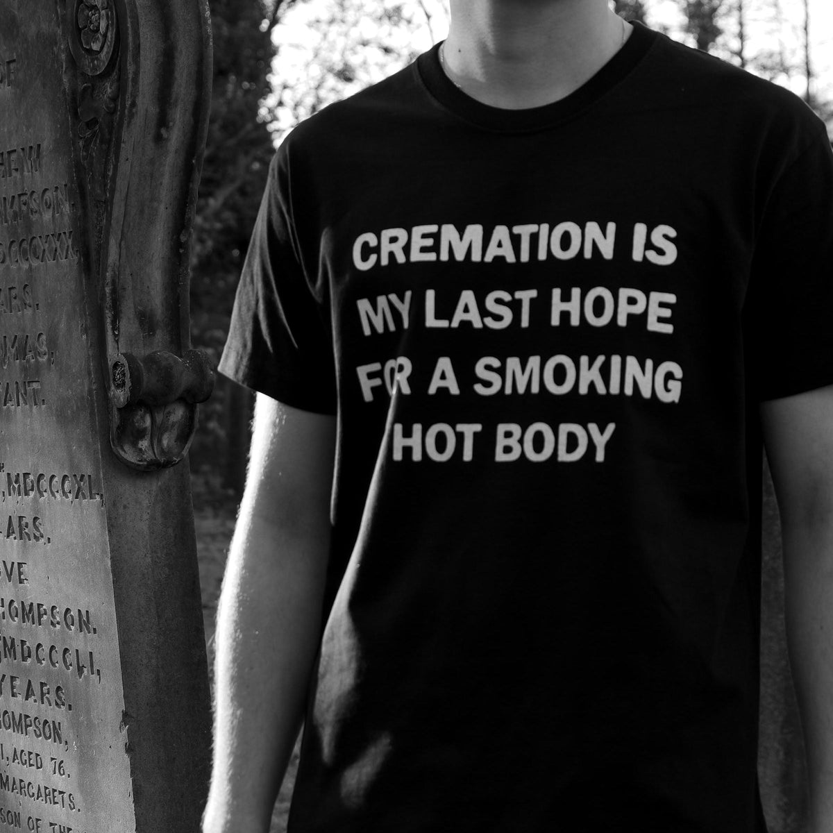 Slogan Organic Heavy Tee Cremation Last Hope Unisex
