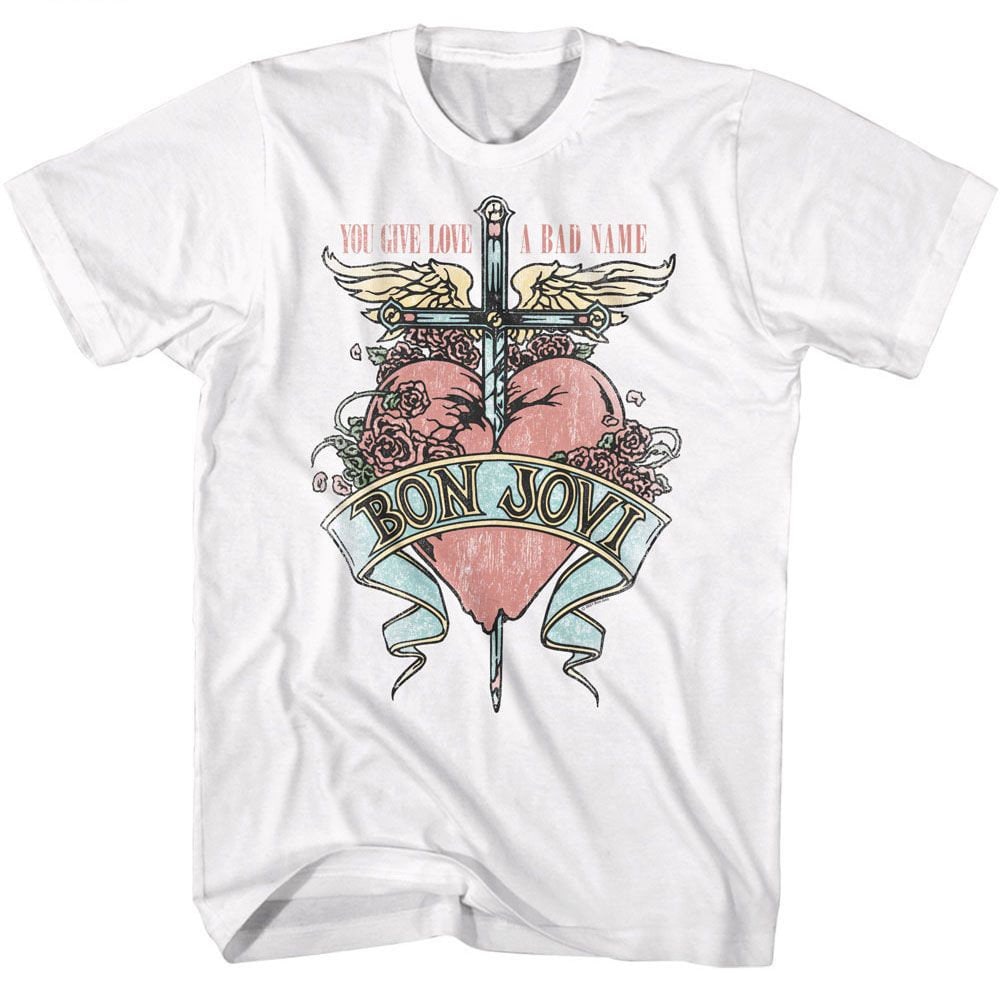 Bon Jovi Love Bad Name White Unisex