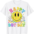 Happy Dot Day Smile Face Colorful Polka Dot Groovy Unisex