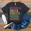 Custom Names Lis Personalized Ampersand Tee Family Names Customized Group Names Name Reunion